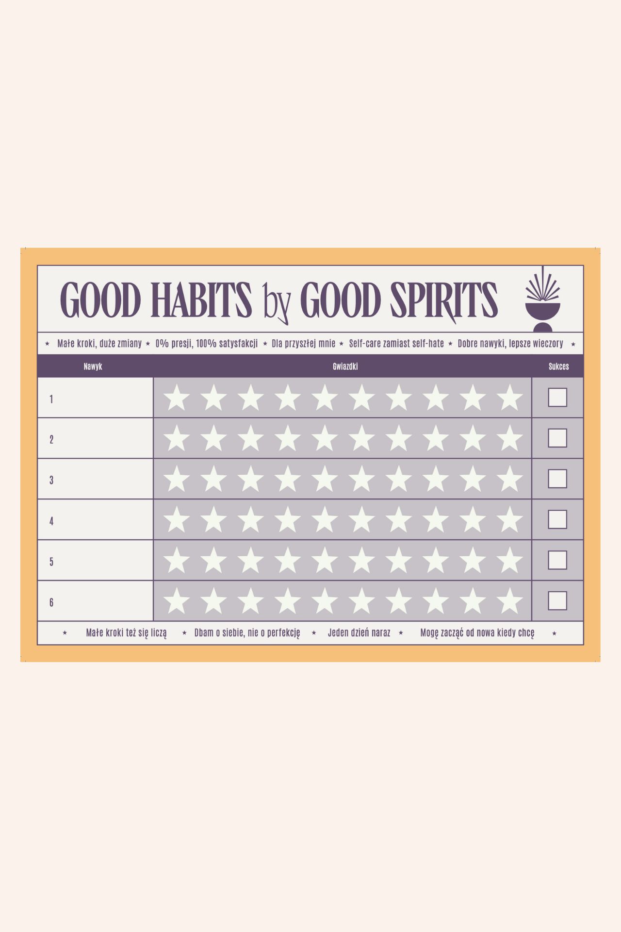 Zestaw kalendarz + naklejki GOOD HABITS by Good Spirits - obrazek 3