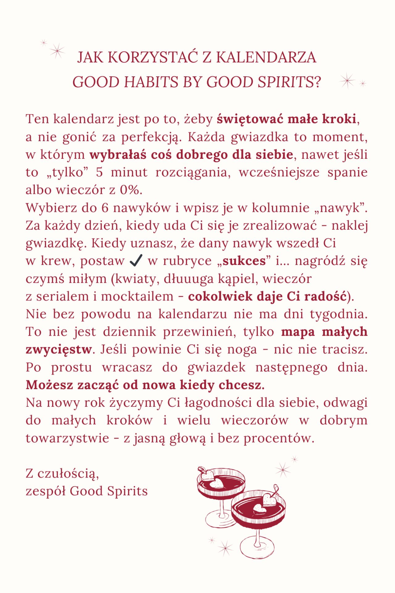 Zestaw kalendarz + naklejki GOOD HABITS by Good Spirits - obrazek 2