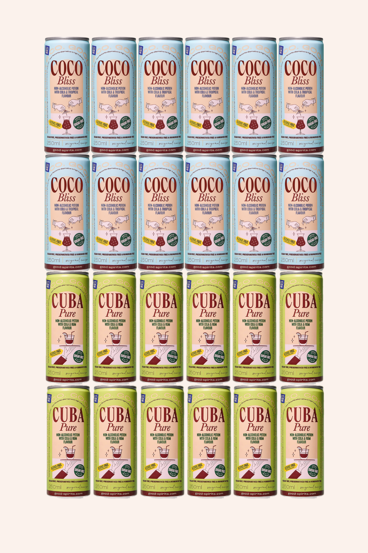 12x Coco Bliss, 12x Cuba Pure