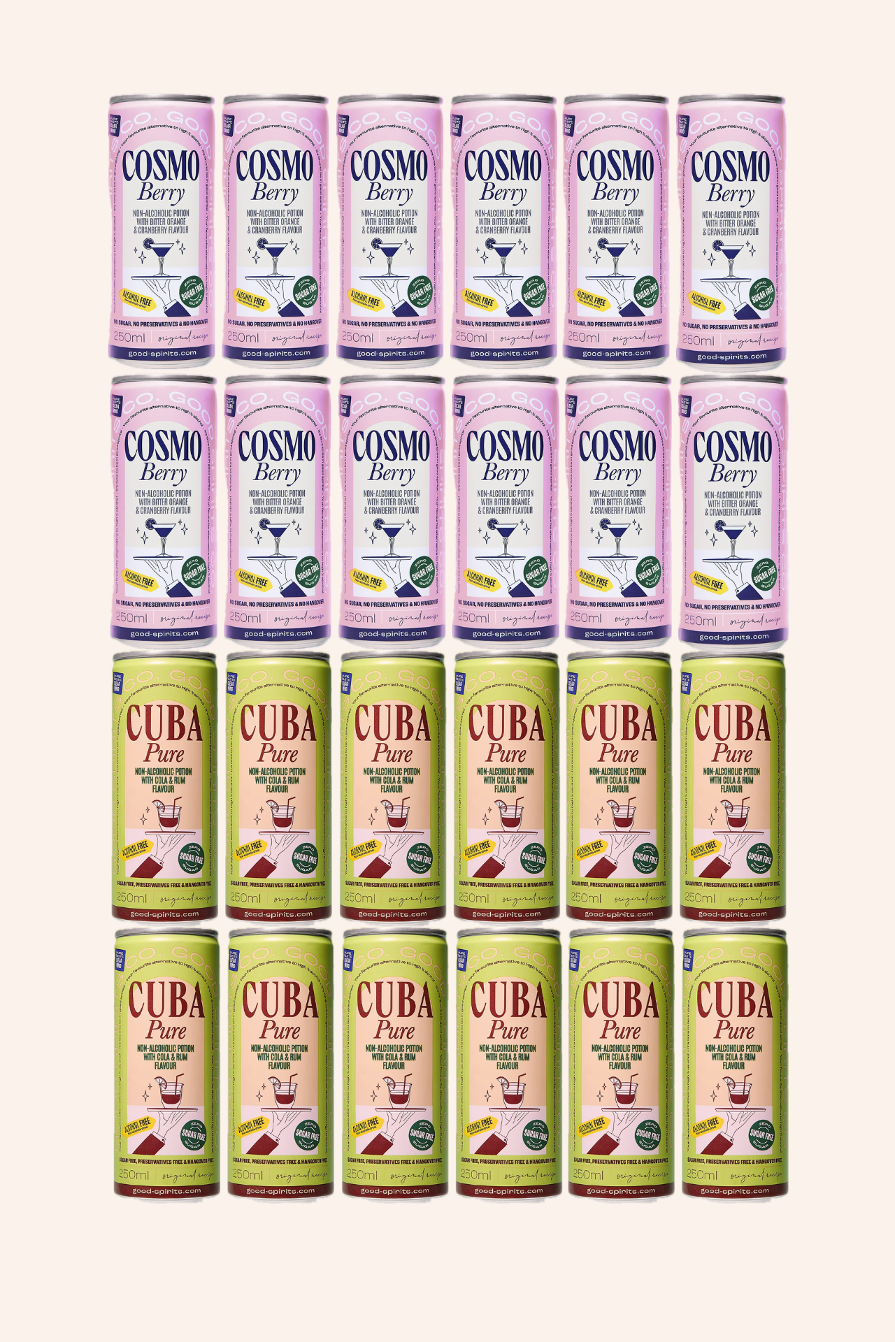 12x Cosmo Berry, 12x Cuba Pure