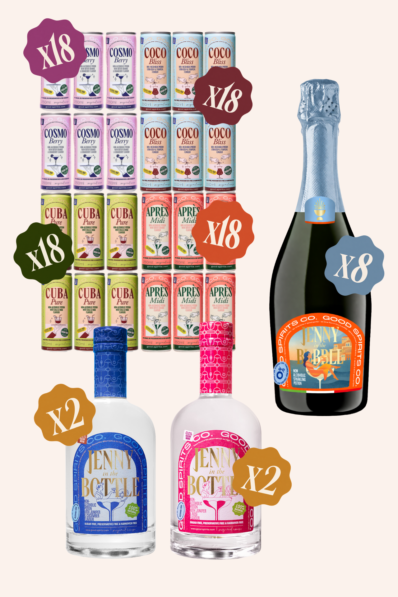 Bezalkoholowy Zestaw Weselny na 50 osób - Wedding Pack