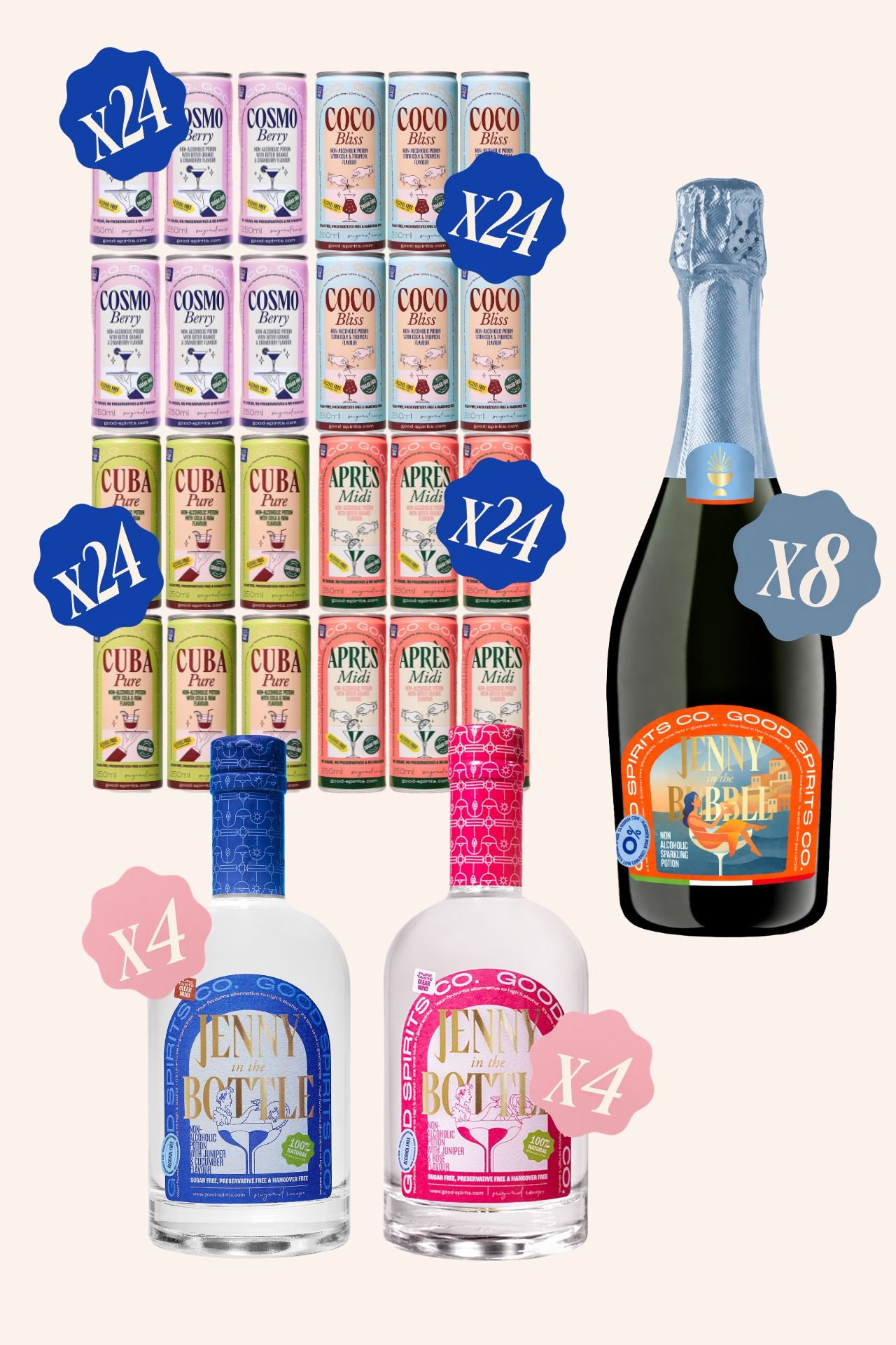 Full 0% Wedding Pack - Bezalkoholowy Zestaw Weselny na 50 osób